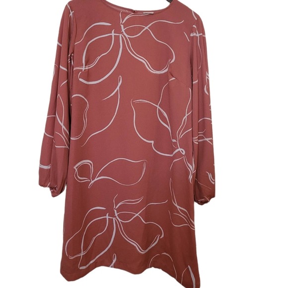 NWT A New Day Women's Long Sleeve Keyhole Neck Shift Dress Size Large - Picture 4 of 9